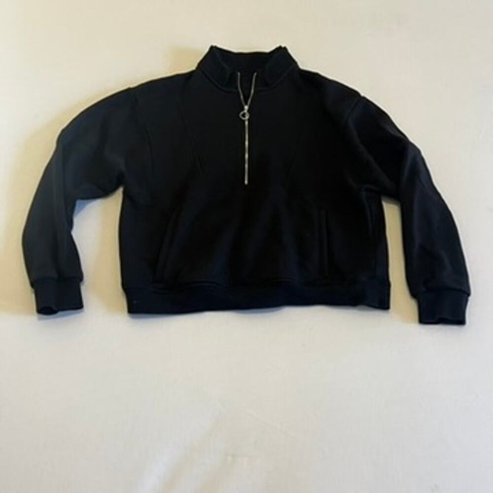 FLEO Recharge Heavyweight Fleece Half-Zip Black Medium